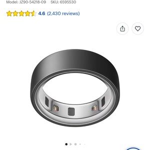Oura Smart Ring in Black and Silver